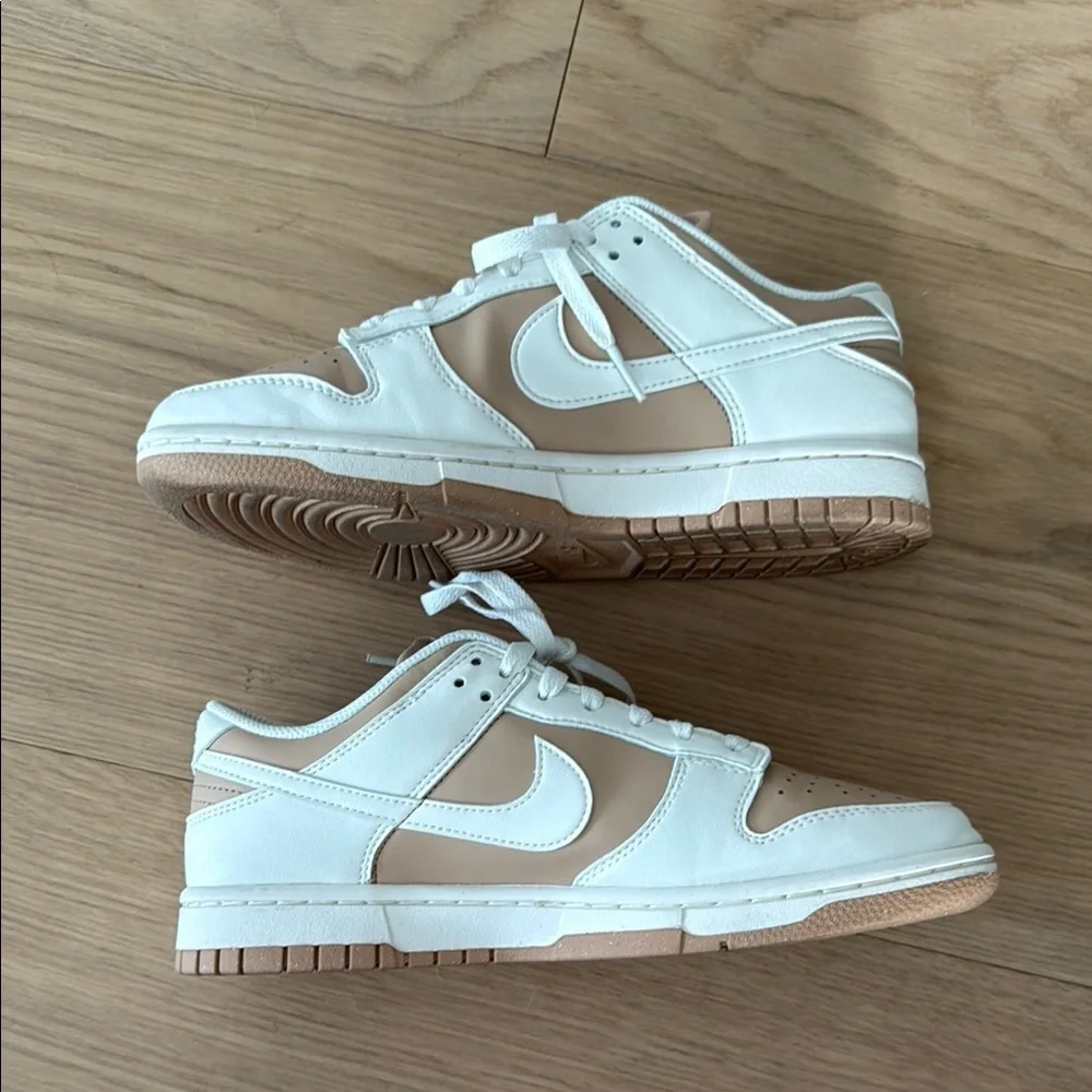 Nike | Womens Dunks low | White and Tan | 8.5 - Picture 6 of 10